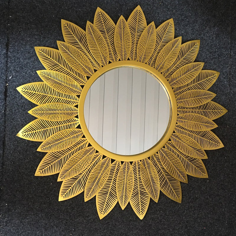 Dekorativer runder floraler Wandspiegel Brehn