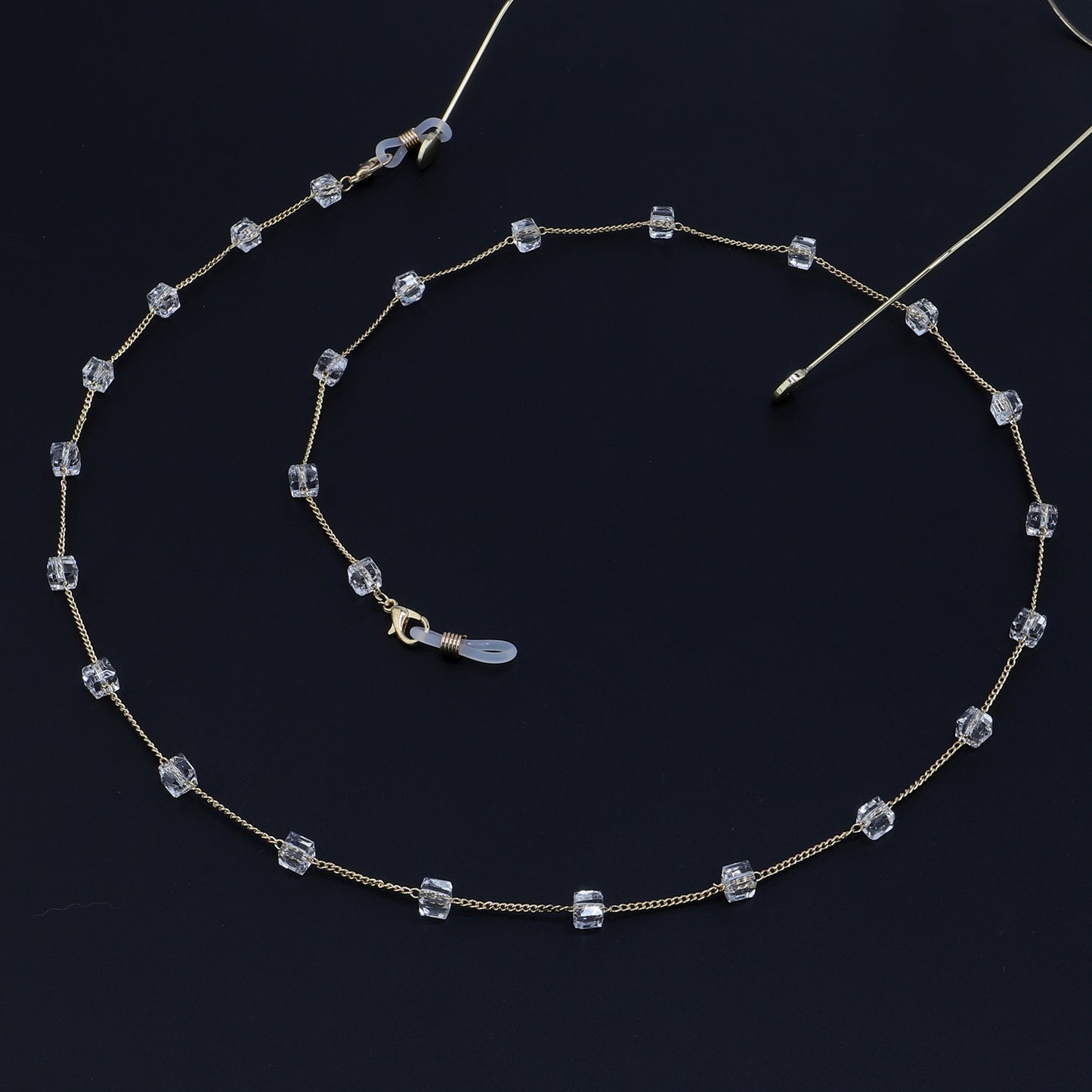 Minimalistische Kristall Brillen Kette Brehn