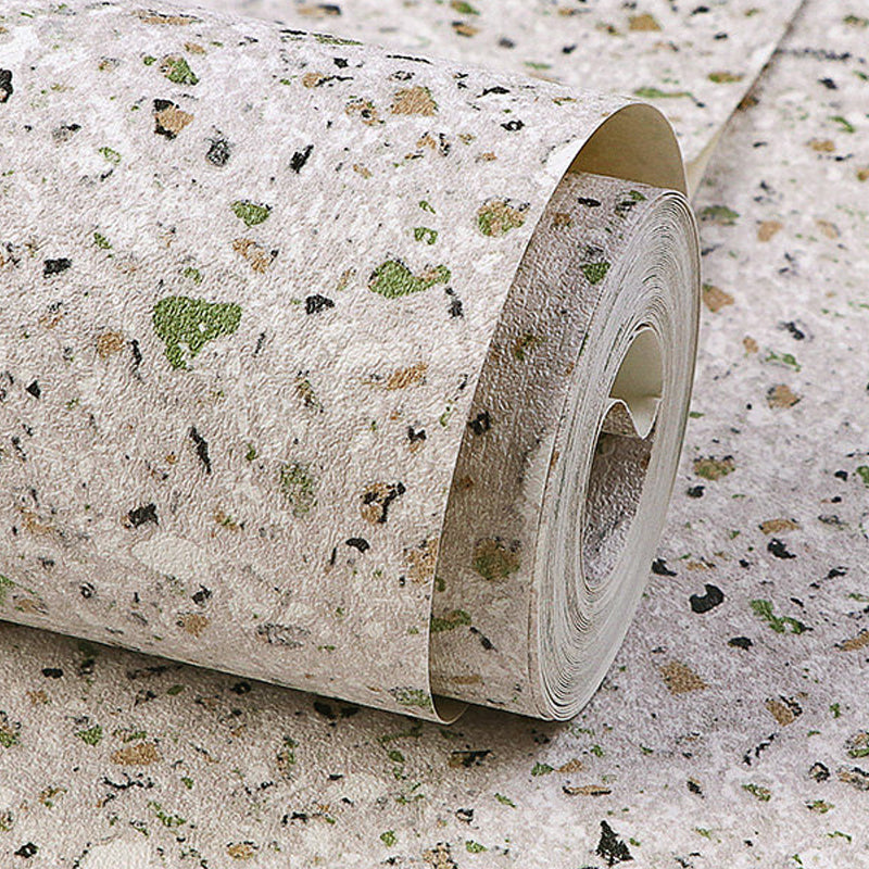 Brehn | Pastel gekleurde terrazzo look behang waterproof industrieel slaapkamer wandbedekking