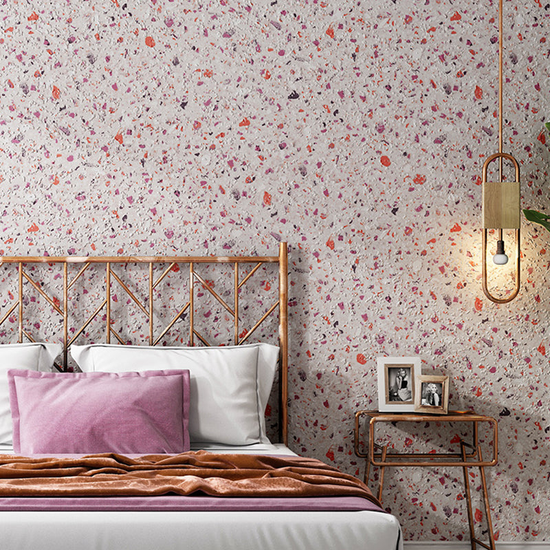 Brehn | Pastel gekleurde terrazzo look behang waterproof industrieel slaapkamer wandbedekking