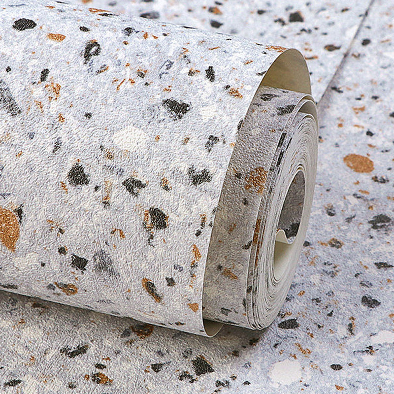 Brehn | Pastel gekleurde terrazzo look behang waterproof industrieel slaapkamer wandbedekking
