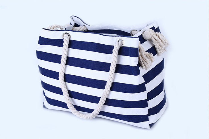 Geräumige und Stilvolle Strandtasche mit Maritimen Streifenmuster Brehn