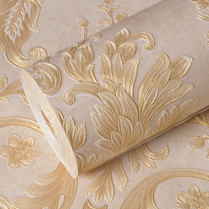 Brehn | Europese bloemenbehangrol voor de woonkamer 54,2 vierkante voet wandbekleding in zachte kleur