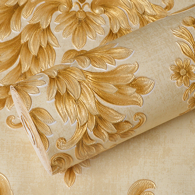 Brehn | Europese bloemenbehangrol voor de woonkamer 54,2 vierkante voet wandbekleding in zachte kleur
