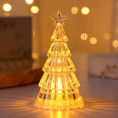 Beleuchteter Mini-Weihnachtsbaum als Tischdekoration