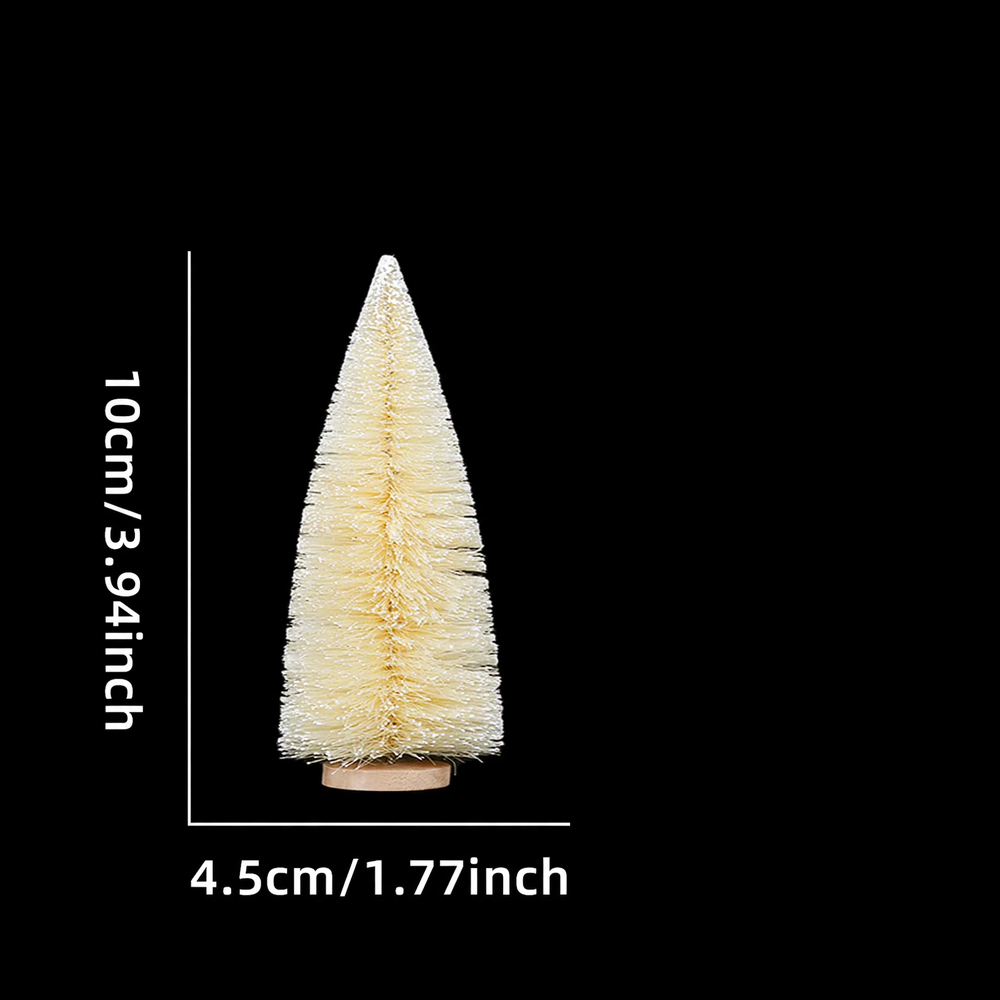 Mini-Weihnachtsbaum aus Kiefernnadeln, beschneit