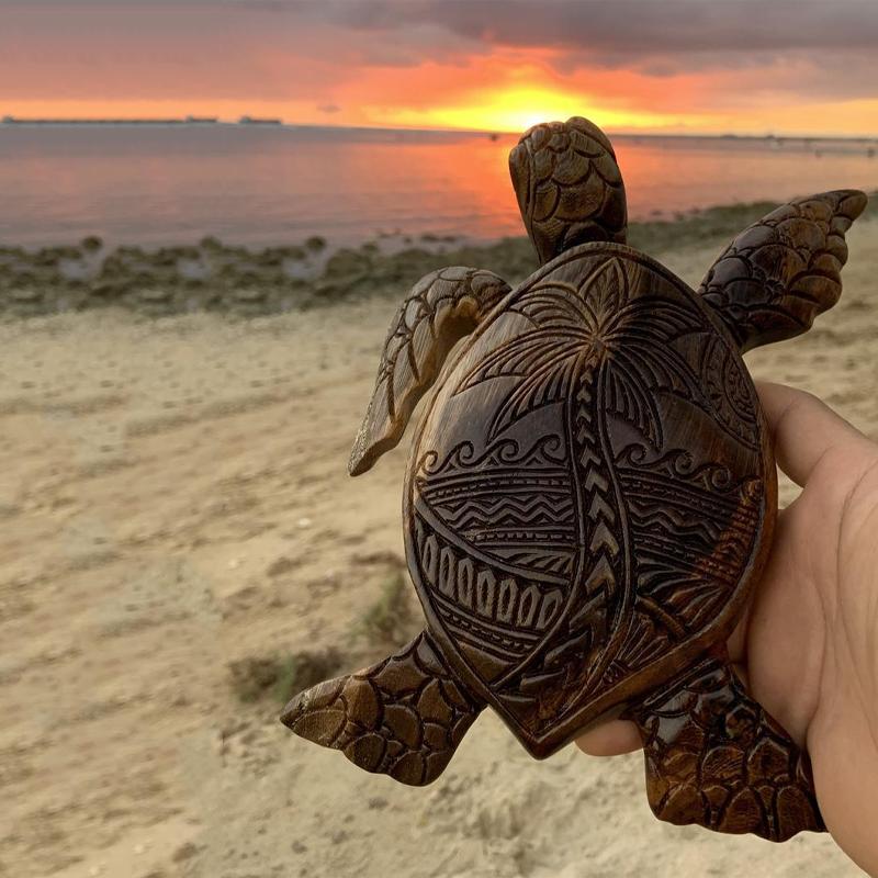 Holzskulptur Hawaii-Schildkröte | Brehn
