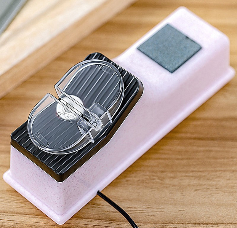Brehn | Wiederaufladbarer multifunktionaler elektrischer Messerschärfer, mit 6 austauschbaren Schleifscheiben, für stumpfe Messer
