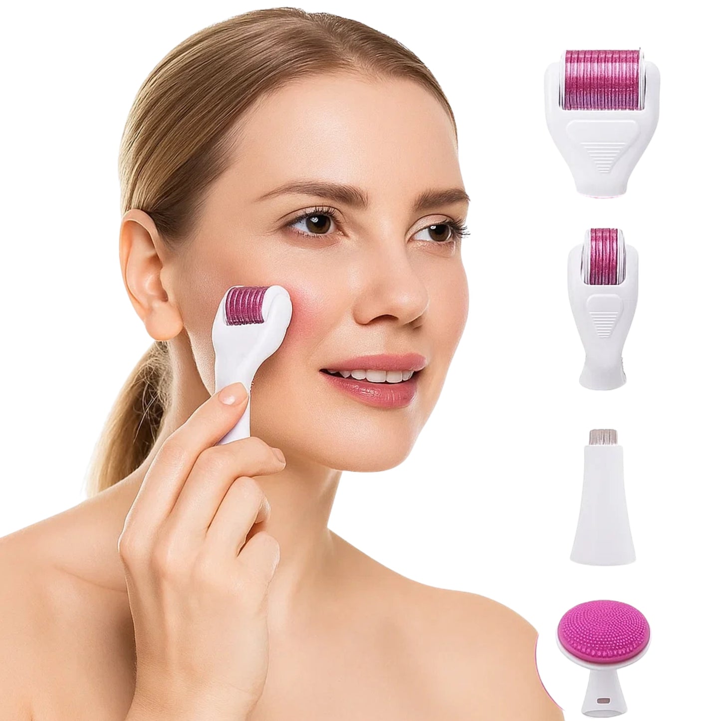 DermaGlow Mikronadel Derma Roller Set – Anti-Aging – Titan Nadeln – Hauspflege für Frauen Brehn