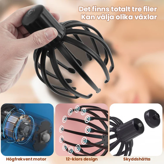 Kopfmassagegerät mit Oktopus-Motiv