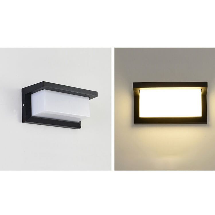 Moderne kreative Geometrie Aluminium Außen wasserdichte LED Wandleuchte Lampe | Brehn