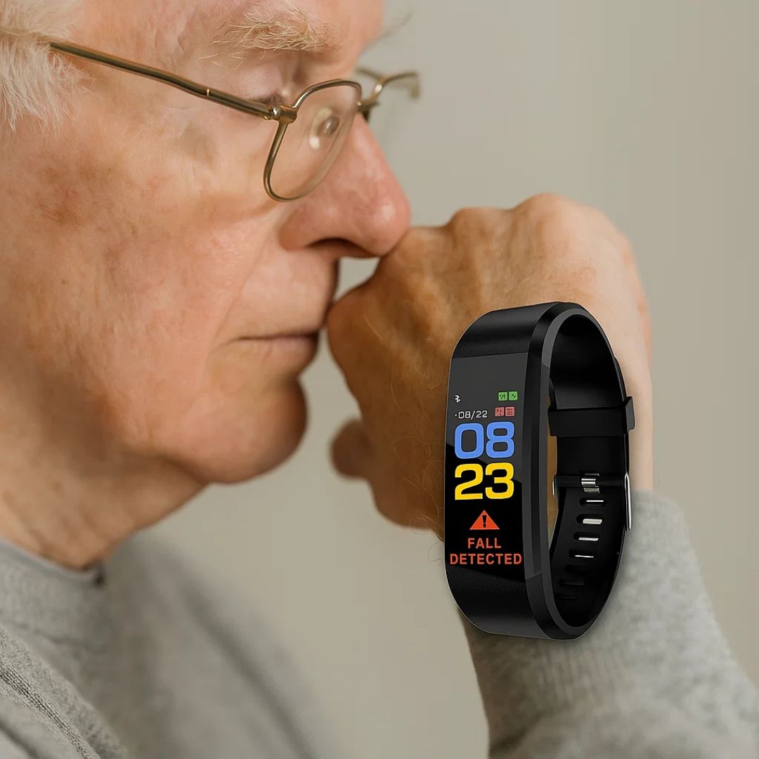 GuardianTime | Smartwatch für Senioren – Sturzdetektion – Gesundheitsüberwachung – GPS-Tracker – Sicherheit für ältere Menschen Brehn