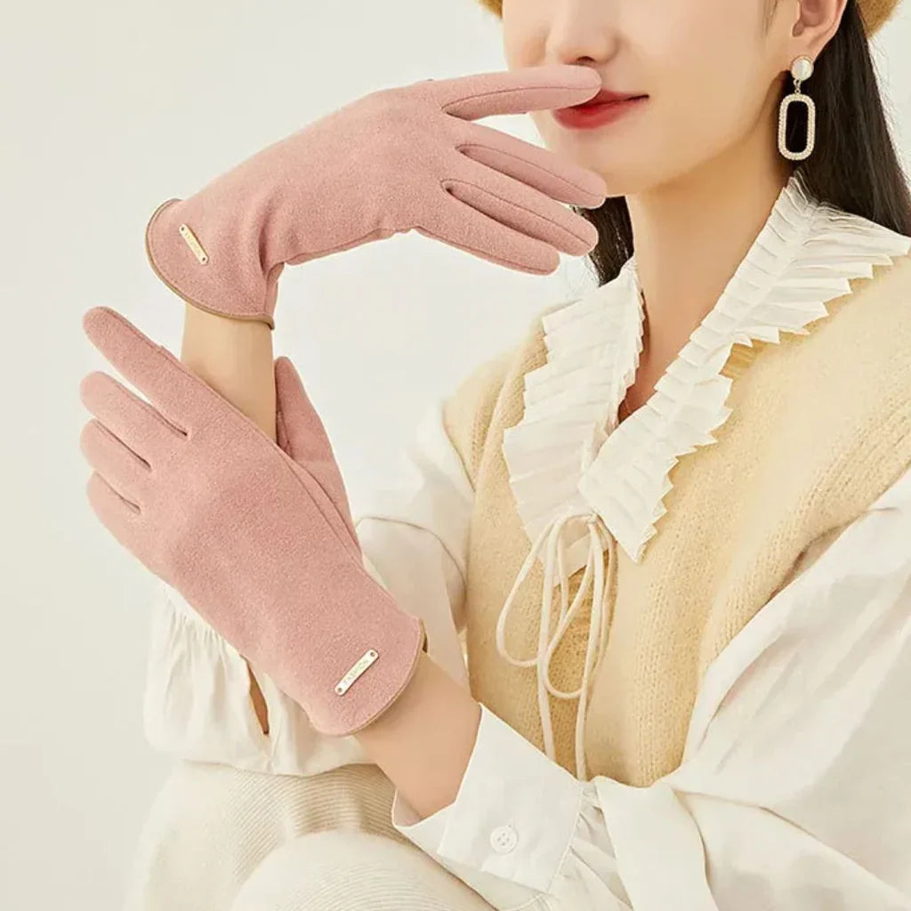 Klassische Wildleder Damen Handschuhe - SuaveTouch