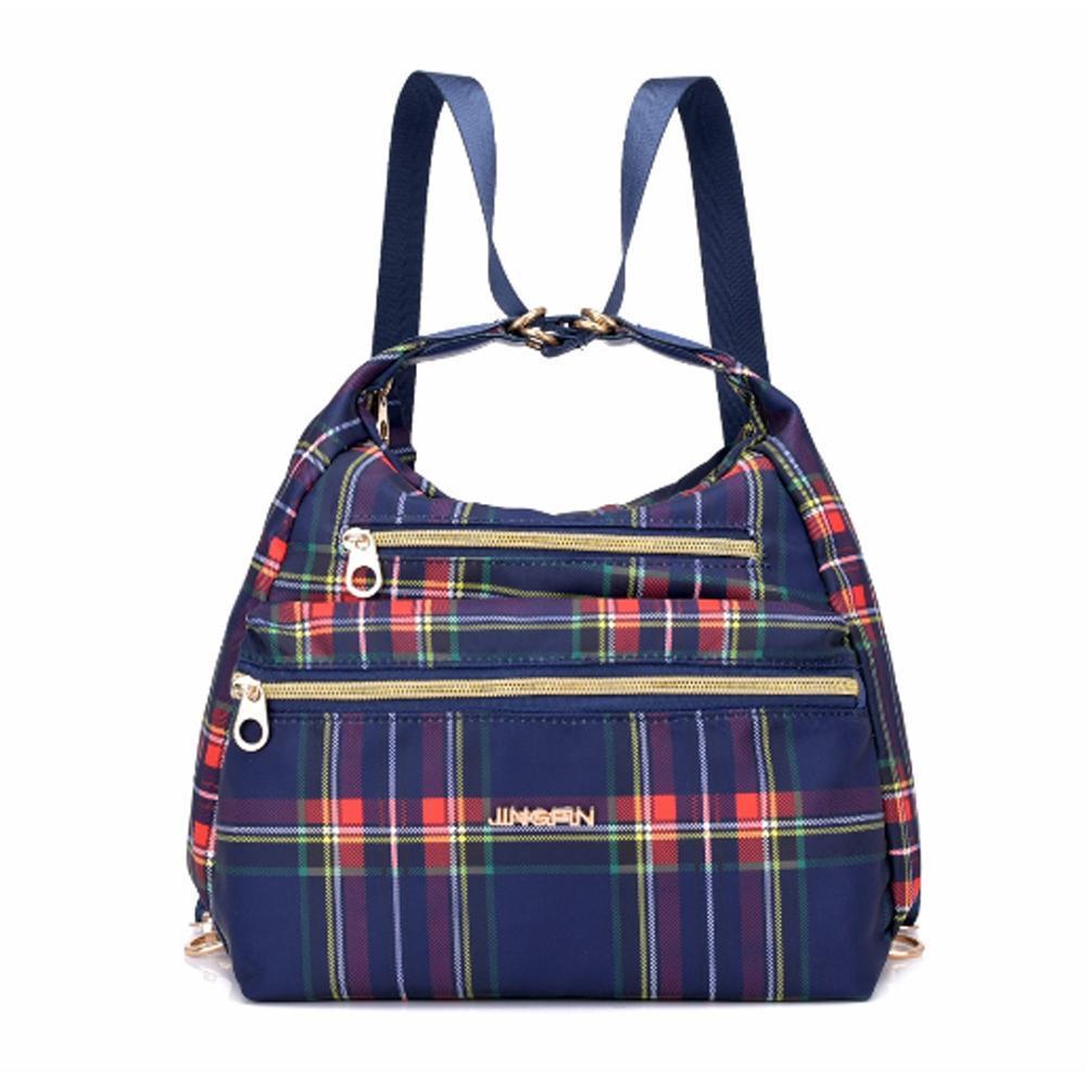 Tasche mit doppelten Reißverschlüsse, Rucksack, Handtasche und Umhängetasche | Brehn