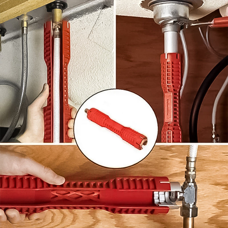 Brehn | 8-in-1 Waschbecken Multi-Wasserrohrschlüssel