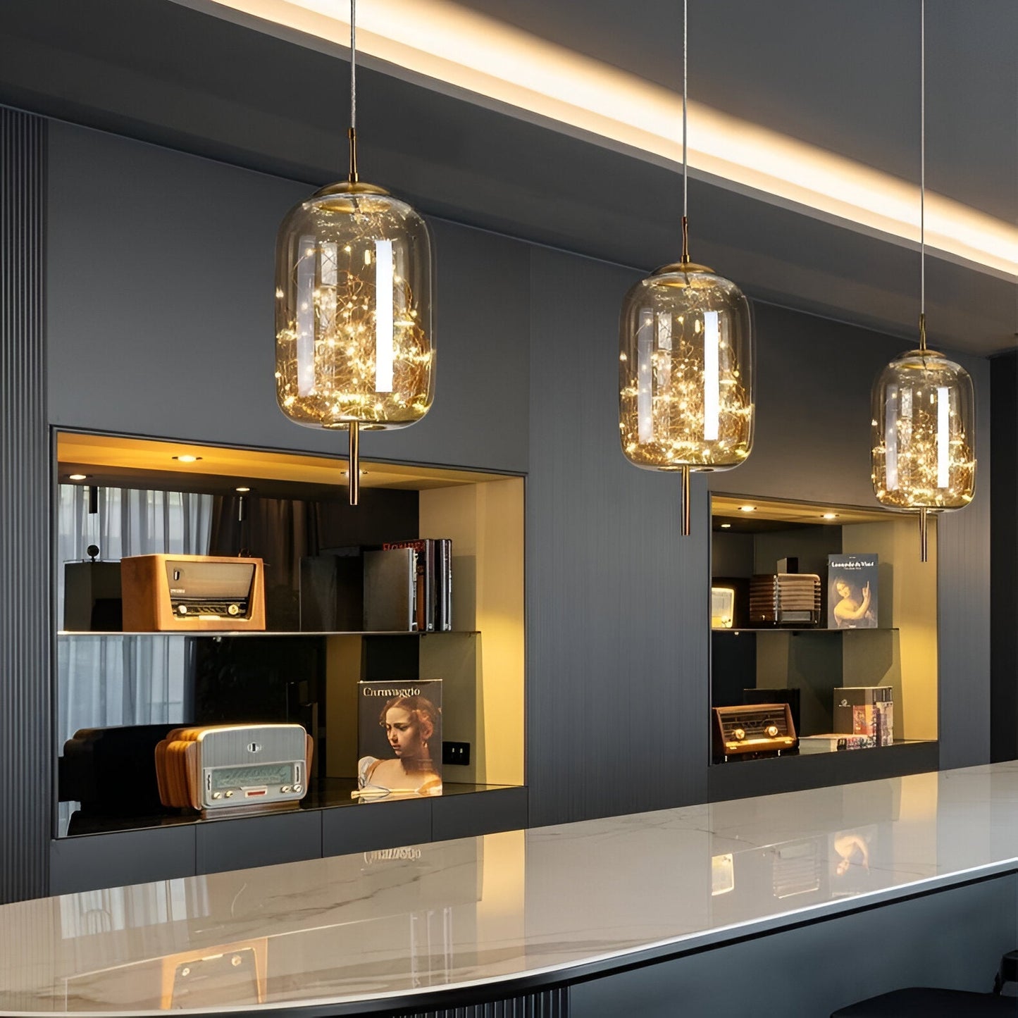 Brehn | Glas Nordisch Luxe Pendelleuchte