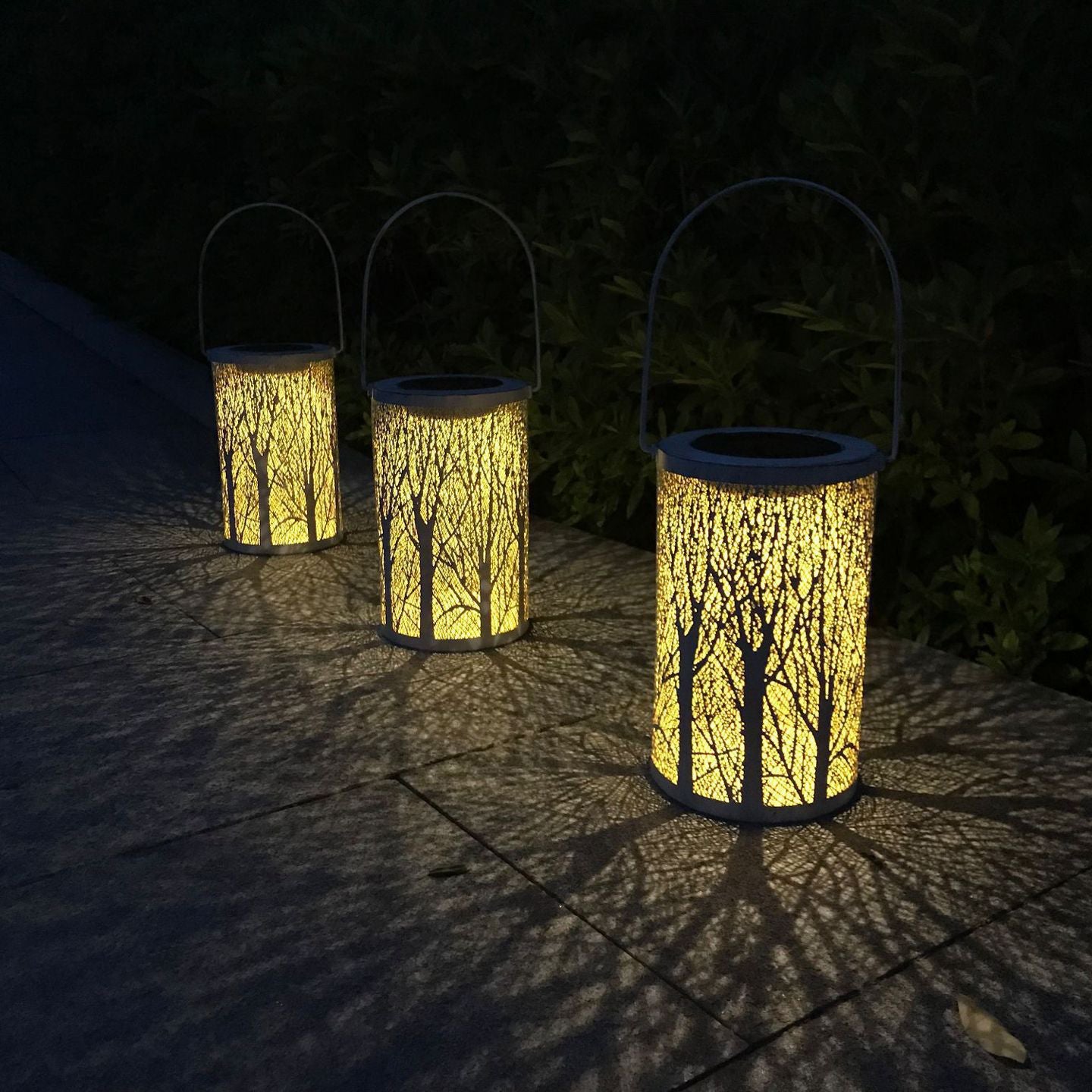 Moderne Art Deco Solar Zylinder Skelett Laterne Eisen LED Außen Landschaft Licht Für Garten | Brehn