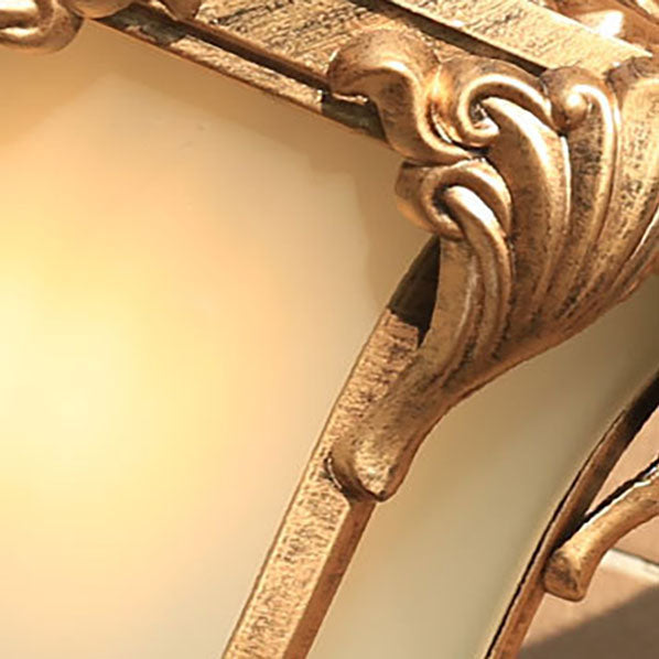 Europäische Retro Aluminium Glas geschnitzte Laterne 1-Licht Außen wasserdichte Wand Sconce Lampe | Brehn