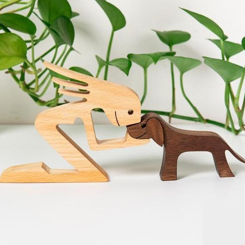 Brehn | Tierliebhaber Holzskulptur Tischdekoration