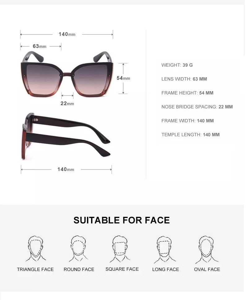 Billie Retro Sonnenbrille | Quadratisch & Trendy | Brehn