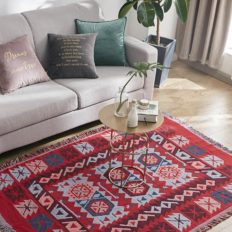 Bohemian Strickwurfdecken für Sofa Dekor