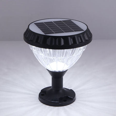Modernes schwarzes Solar-Druckguss-Aluminium-Glas-Außen-Patio-Wasserdicht-Säulen-Hochlicht | Brehn