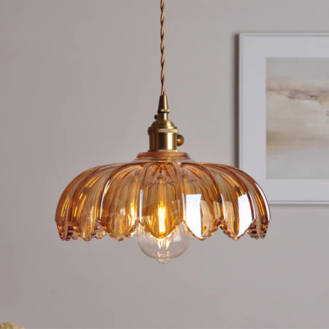 Brehn | Vintage Glas Hängelampe