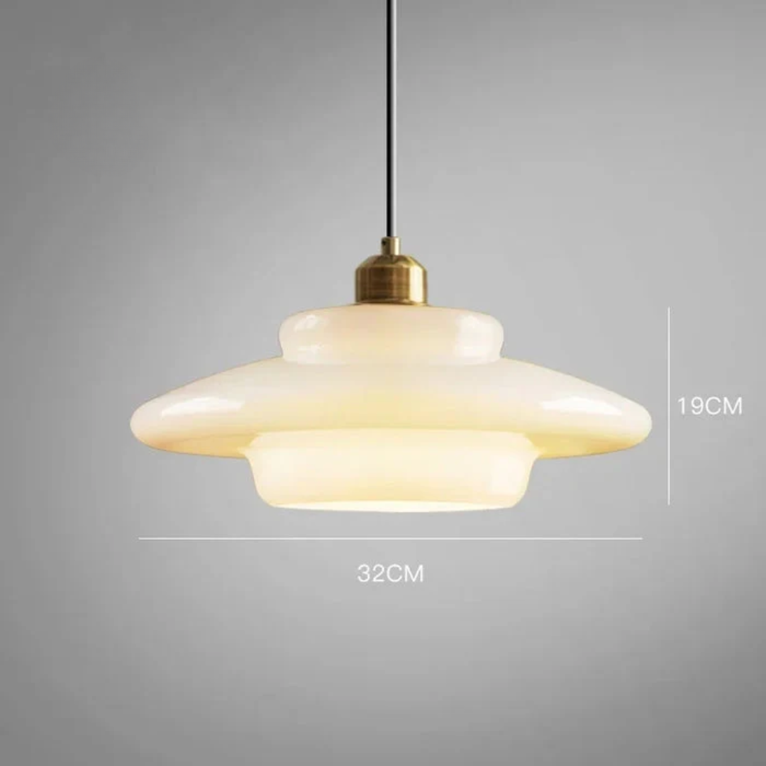 Brehn | Weiße Glas Design Pendelleuchte