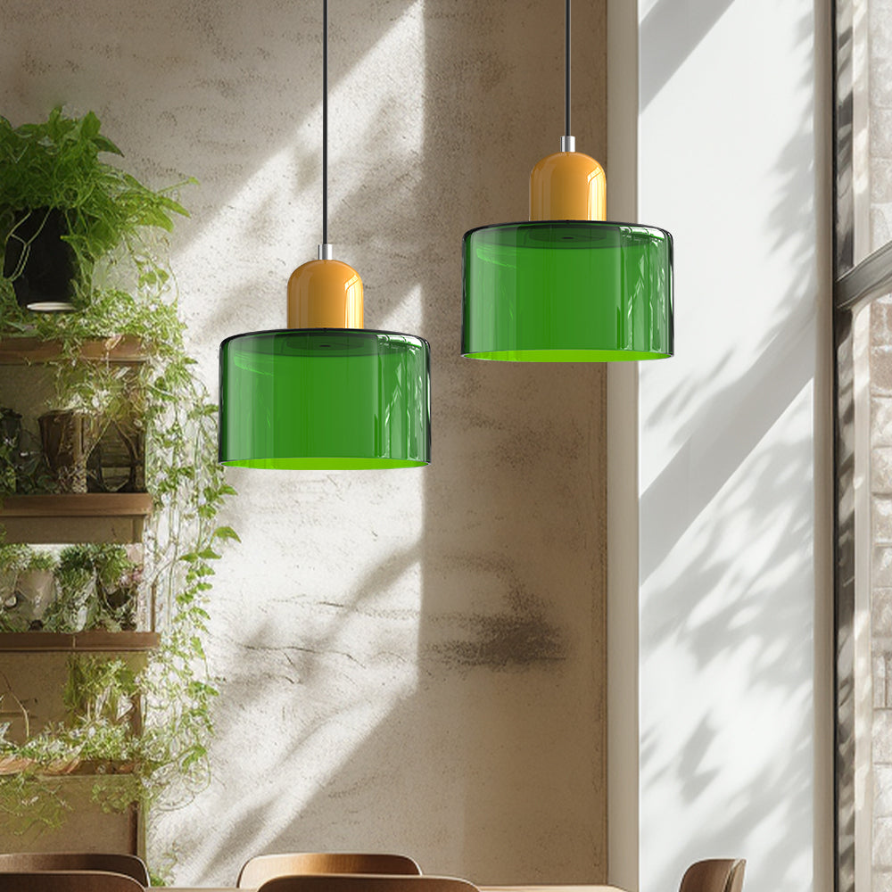 Brehn | Bauhaus Kreativ Glas Pendelleuchte - Kreatives Glas für ein elegantes Interieur