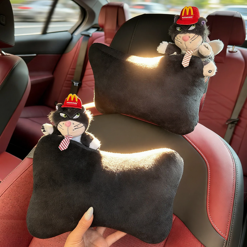 Autokissen Katzen-Design, Plüsch, Cartoon