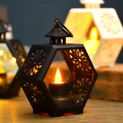 Dekorative Windlicht-Leuchte im Retro-Stil