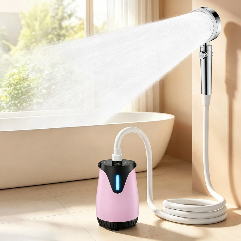 Elektrische tragbare Duschanlage mit Pumpe