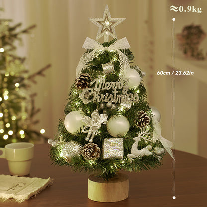 Mini-Weihnachtsbaum aus PVC mit Holzsockel