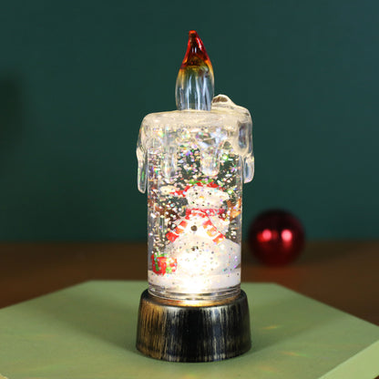 Weihnachtliche Schneekugel-Nachtlichter mit Beleuchtung