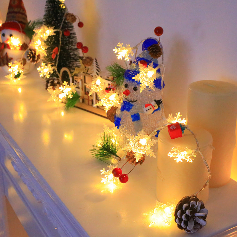 LED-Weihnachts-Lichterkette mit Naturmotiven