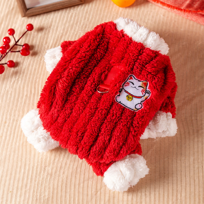 Festlicher Hoodie für Hunde und Katzen mit Motiv