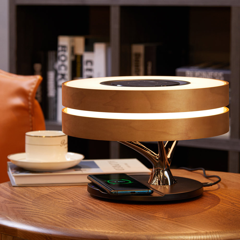 LumeCharge - Minimalistische LED Tischlampe mit kabelloser Ladung | Brehn