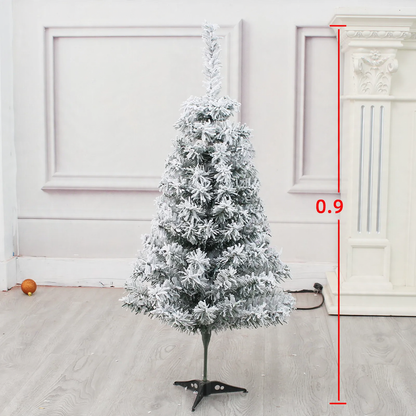 Beflockter Mini-Weihnachtsbaum, festliche Tischdekoration