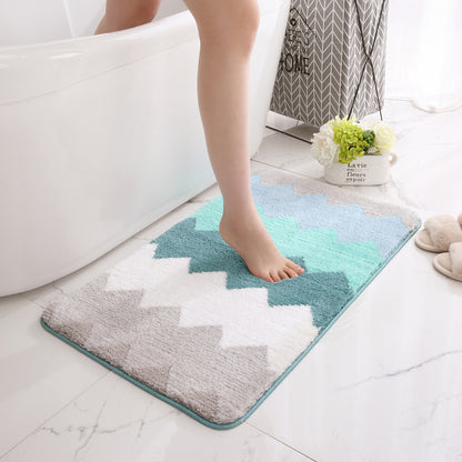Plüsch Chevron Badematte
