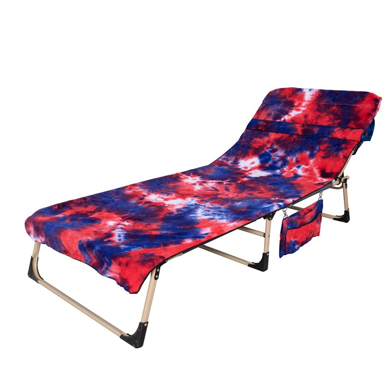 Liegestuhl-Auflage mit buntem Tie-Dye-Muster Brehn