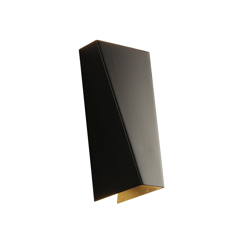 Simplistischer Stil Trapez-Wandwaschlicht Aluminium Warm/Weiß Beleuchtung LED Nachttisch-Wandleuchte in Schwarz/Weiß | Brehn
