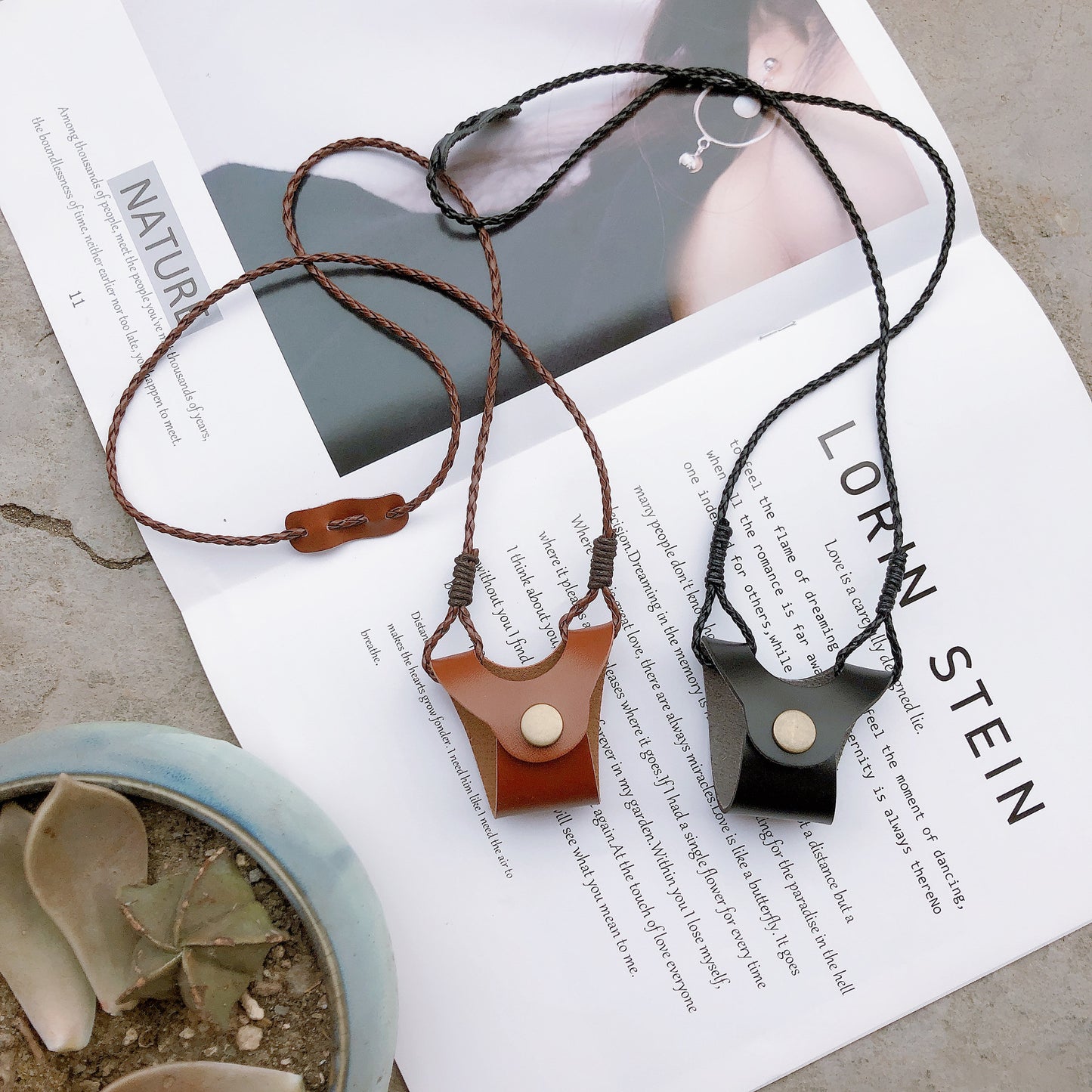 Leder Brillenhalterkette Brehn