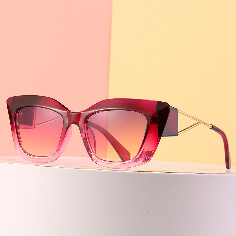 Übergroße Mode-Sonnenbrille mit einzigartigem geometrischem Rahmen Brehn