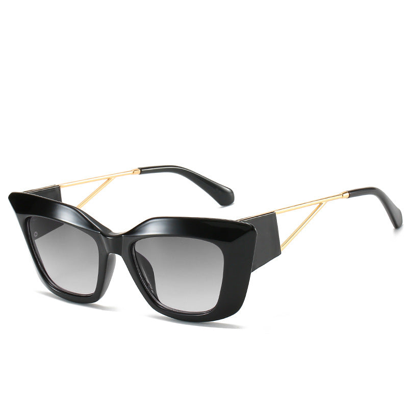Übergroße Mode-Sonnenbrille mit einzigartigem geometrischem Rahmen Brehn