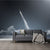Brehn | Sterrenhemel Raket Behang Muurschildering Futuristisch Non-Woven Materiaal Wanddecoratie in Blauw-Wit
