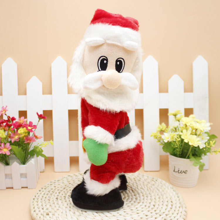 Kuschelige Weihnachtsmann Dekorationsfigur Brehn