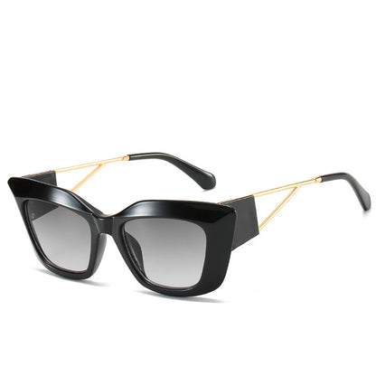 Übergroße Mode-Sonnenbrille mit einzigartigem geometrischem Rahmen Brehn