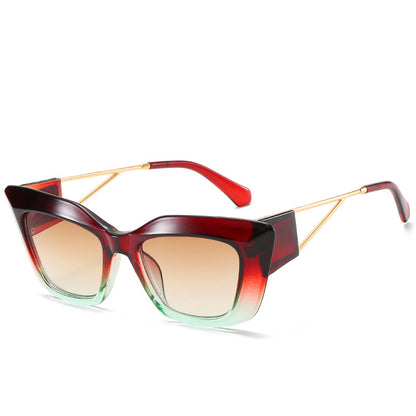 Übergroße Mode-Sonnenbrille mit einzigartigem geometrischem Rahmen Brehn