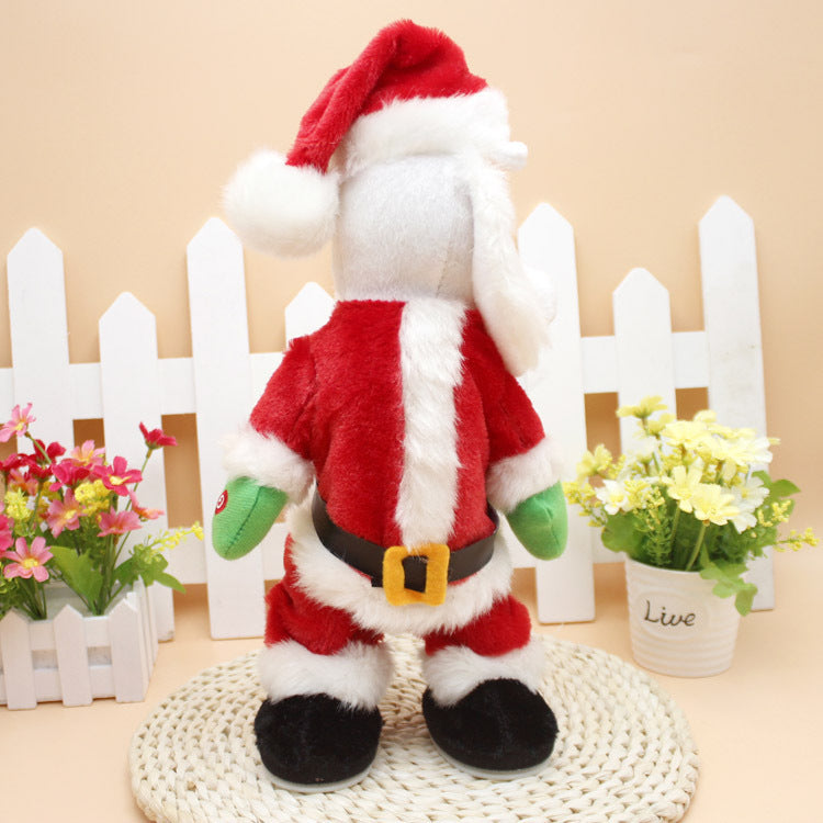 Kuschelige Weihnachtsmann Dekorationsfigur Brehn