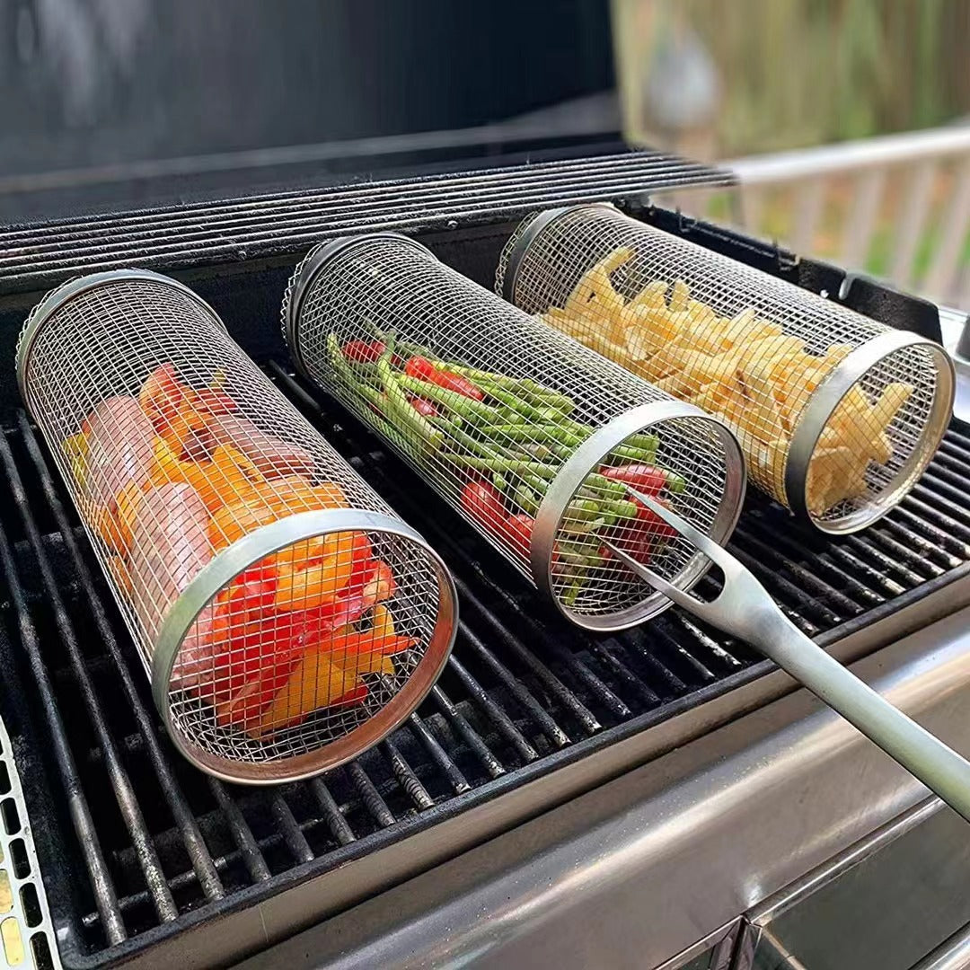 Barbecue Edelstahl-Drahtgeflecht-Zylinder | Brehn